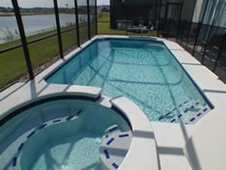 Example of holiday home with private pool and spa.