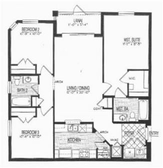 Windsor Palms Resort, 3 Bedroom Condo Floor Plan